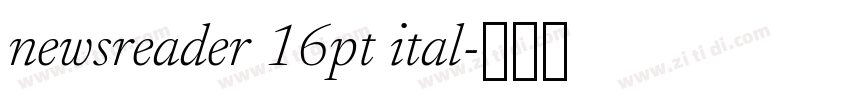 newsreader 16pt ital字体转换 newsreader 16pt ital字体转换